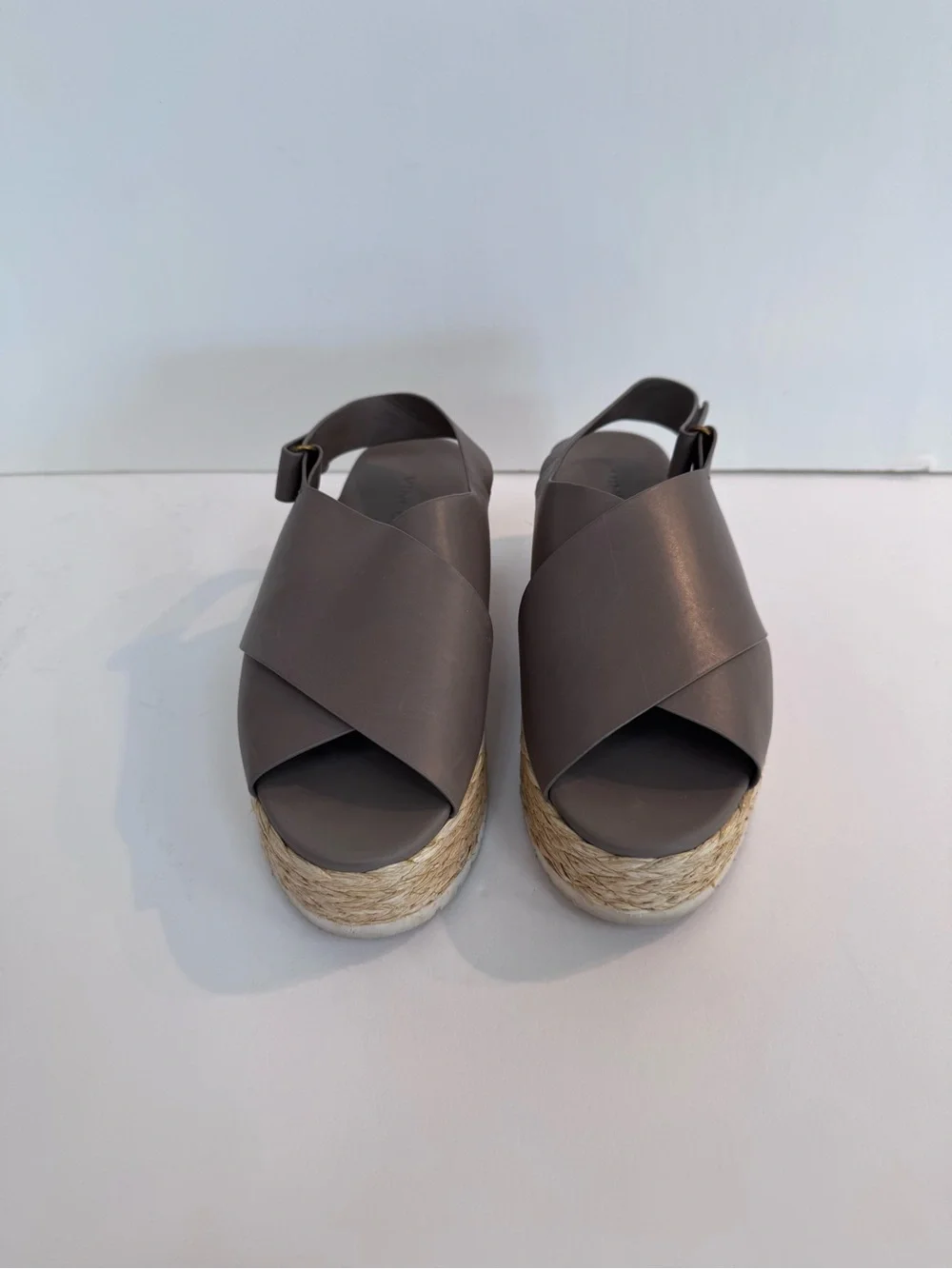 Vince Grey Weslan Espadrille Slingback Sandals